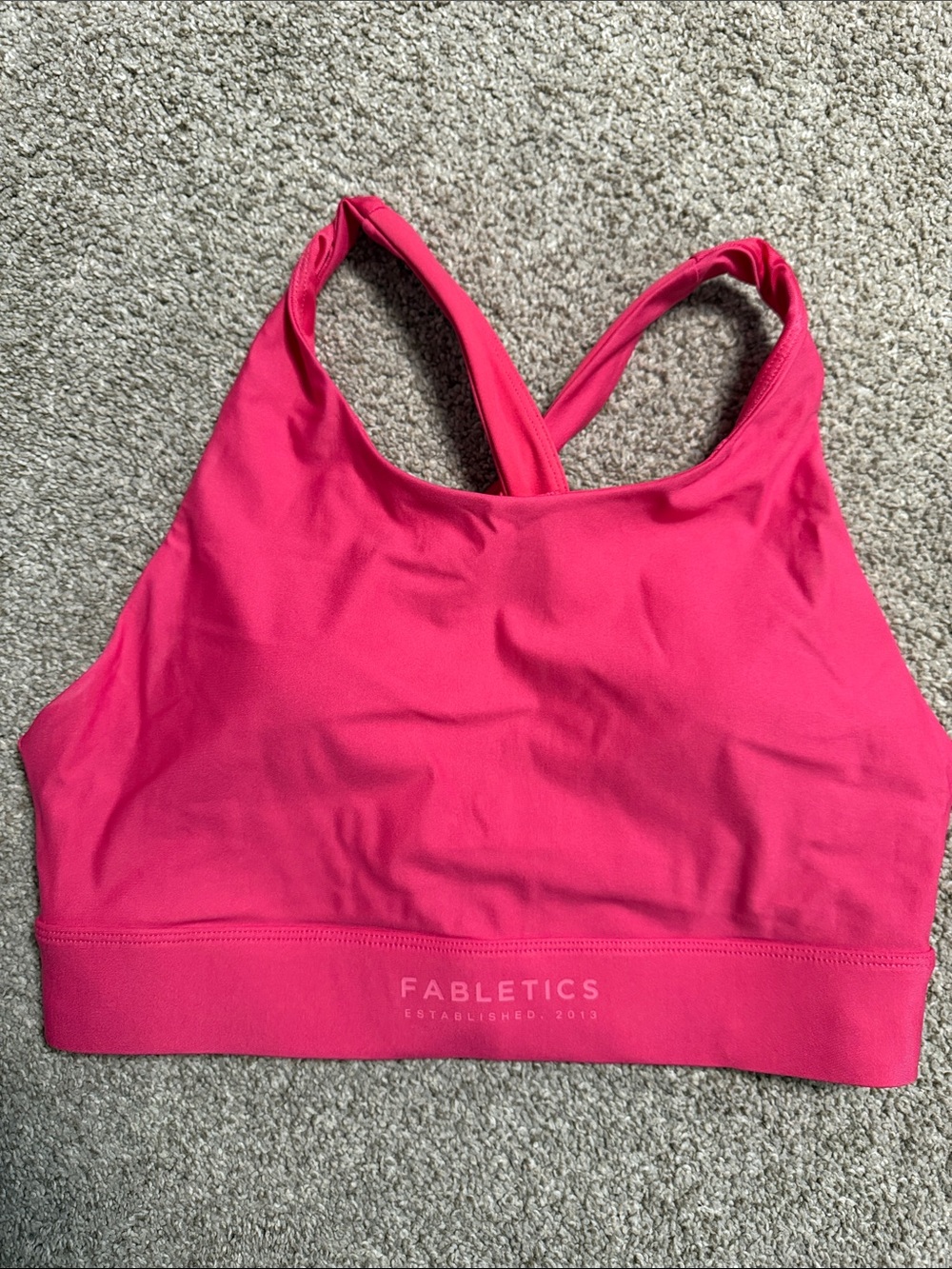 Fabletics No-Bounce High Impact Bra — Pink Crush